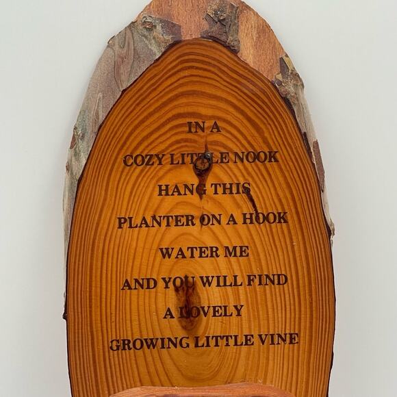 Great Smokey Mtns Wood Vine Planter from Forbidden Caverns Rustic Polished Wall - Picture 2 of 11